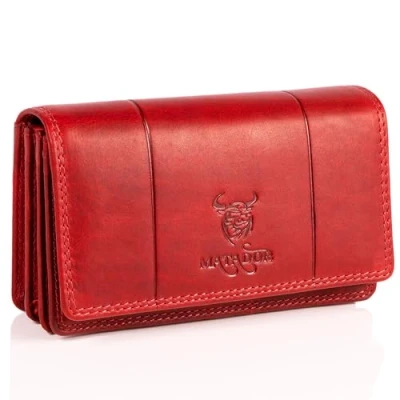 Afbeelding van MATADOR Lange damesportemonnee 3629, Rood/Rood, uniek, Eenheidsmaat