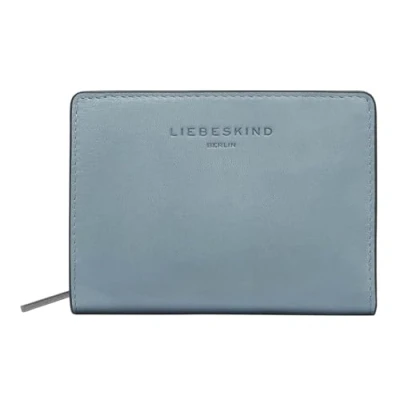 Afbeelding van LIEBESKIND BERLIN Leren Portemonnee Moon Sheep Natural Thea Wallet Blue Heaven Blauwgrijs