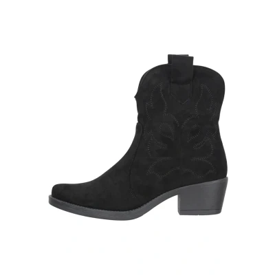 Afbeelding van Elara Cowboy/Bikerlaarsjes, Dames, Maat: 39, Schwarz Kunststof