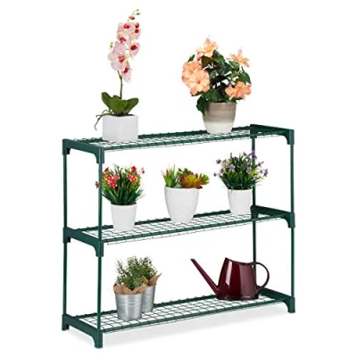 Afbeelding van Relaxdays plantenrek met 3 etages plantenstandaard bloemenrek bloemenstandaard rek