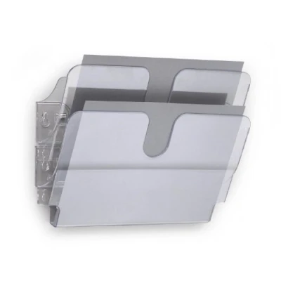 Afbeelding van Durable 1709014400 FlexiPlus brochuredispenser set 2 A4 liggend formaat, 1 set, transparant