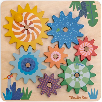 Afbeelding van Moulin roty tandwielpuzzel les toupitis