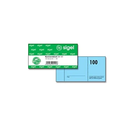 Afbeelding van Sigel, Formulier, Cijferblok (100 x)