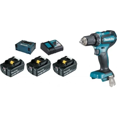 Afbeelding van Makita DDF485RTJ3 18v Boor en schroefmachine brushless 5,0 Ah accu (2 st), snellader, Mbox + 3e