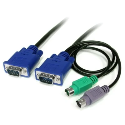 Afbeelding van StarTech.com SVECON6 toetsenbord video muis (kvm) kabel Zwart 1,8 m