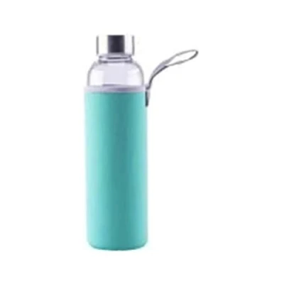 Afbeelding van axentia Uniseks Glazen waterfles voor volwassenen, turquoise, 1 liter
