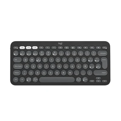 Image de Logitech Pebble Keys 2 K380s Clavier sans fil Bluetooth LE QWERTY Espagnol graphite ton sur