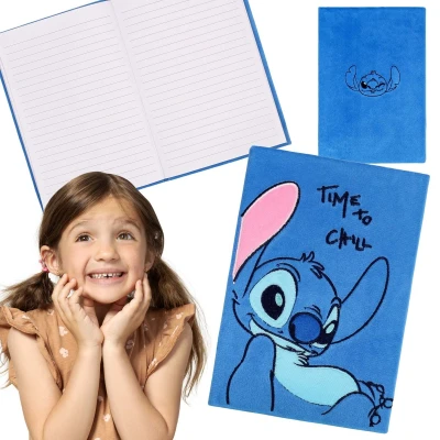 Afbeelding van DISNEY Stitch Pluche blauw gelinieerd notitieboek/notitieboek met binding A5/80 pagina&#039;s