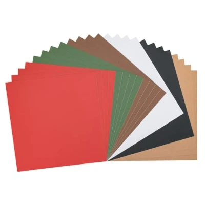 Afbeelding van Florence Sticker Cardstock Papier Kerst Glad 30,5x30,5cm 24 stuks
