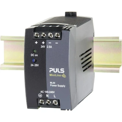 Afbeelding van PULS MiniLine ML60.241 DIN rail netvoeding 24 V/DC 2.5 A 60 W Aantal uitgangen: 1 x Inhoud: stuk(s)