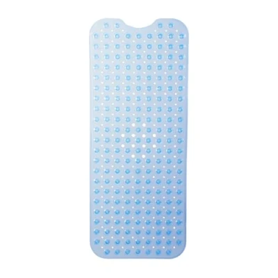 Afbeelding van Relaxdays antislip douchemat met zuignappen badmat anti slip mat voor in bad XL blauw