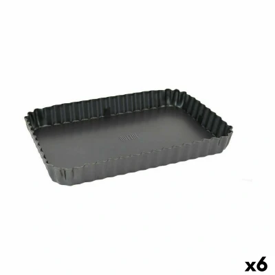 Afbeelding van Springvorm Pan Quttin Zwart Koolstofstaal 31,5 x 21,5 3,5 cm (6 Stuks)