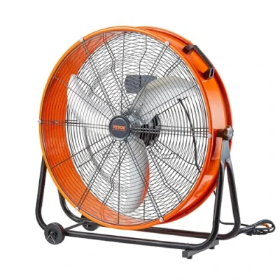 Image de VEVOR Ventilateur à Tambour Industriel 0,6 m 8700 CFM 3 Vitesses pour Entrepôt