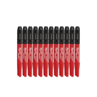 Afbeelding van Milwaukee Inkzall Point Markers, dun, zwart (12 stuks, zwart)