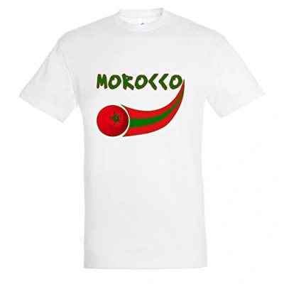 Image de Supportershop Maroc T Shirt Adulte, Rouge, FR : XL (Taille Fabricant XL)