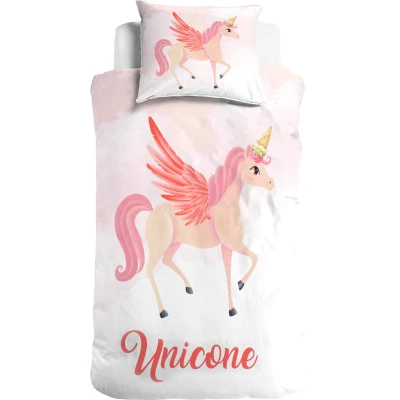 Afbeelding van Little Monster Kinder Dekbedovertrek Unicone 140x200/220 cm + 60x70