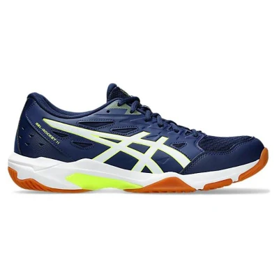 Afbeelding van Asics Gelrocket 11 Volleybalschoenen, Heren, Maat: 46, Blue expanse/safety yellow Textiel/ synthetisch