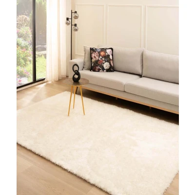 Afbeelding van Hoogpolig Vloerkleed Velvet Posh Wit 200x300 Cm