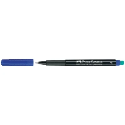 Afbeelding van Permanente markeerstift Faber Castell Multimark Blauw (10 Stuks)
