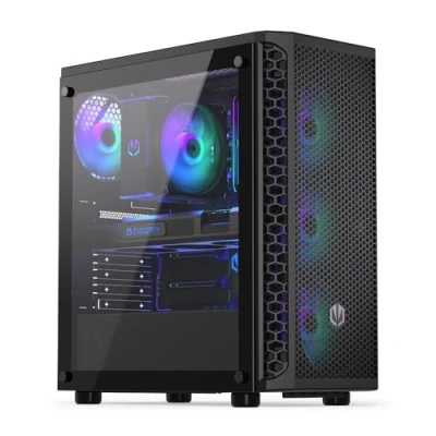 Afbeelding van endorfy Signum 300 ARGB Midi tower PC behuizing Zwart 4 voorgeïnstalleerde LED ventilators, Zijvenster, Stoffilter
