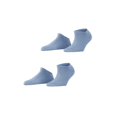 Afbeelding van ESPRIT Dames Uni 2 pack ademende sokken biologisch duurzaam katoen lage versterkt zachte platte teennaad multipack pak van paar, Blauw (Jeans Melange 6458)