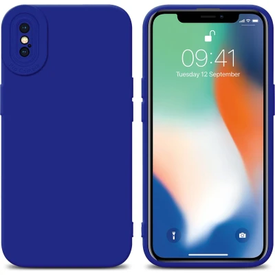 Afbeelding van Cadorabo Hoesje geschikt voor Apple iPhone XS MAX in Fluid BLAUW Beschermhoes gemaakt van flexibel TPU silicone Cover Case