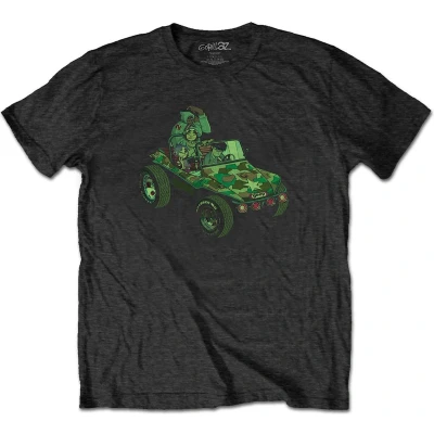 Afbeelding van Gorillaz Group Green Geep Heren T shirt M Zwart