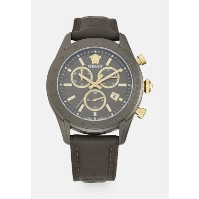 Afbeelding van Versace Watches Chrono Master Chronograaf, Heren, Maat: One Size, Dark grey/black