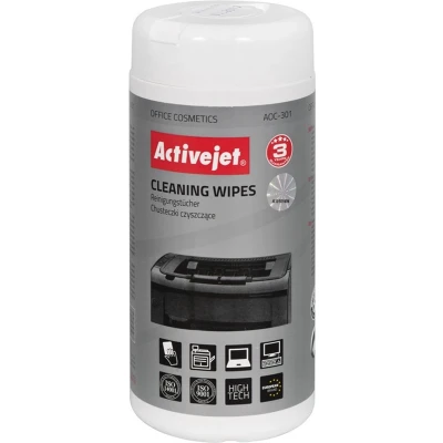 Afbeelding van Activejet AOC 301 schoonmaakdoekjes voor kantoorapparatuur 100 st