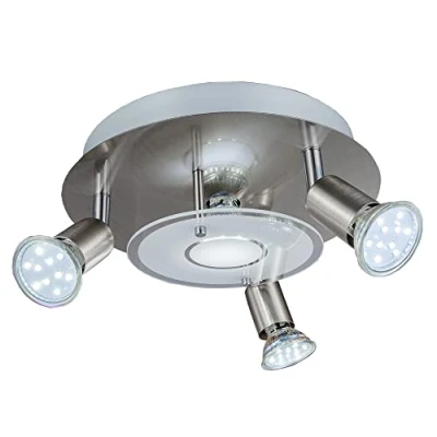 Afbeelding van B.K.Licht Plafondspots met 4 lichtpunten GU10 fitting draaibare opbouwspots incl. 4x 3.000K 250Lm
