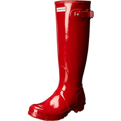 Afbeelding van Hunter Original Tall Ongevoerde lange dameslaarzen, legerrood, 38 EU, militair rood