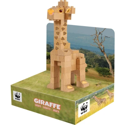 Afbeelding van FabBrix Houten speelgoedstenen WWF Giraffe