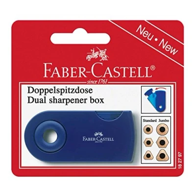Afbeelding van Faber Castell Puntenslijper FC SLEEVE dubbel op blister assorti
