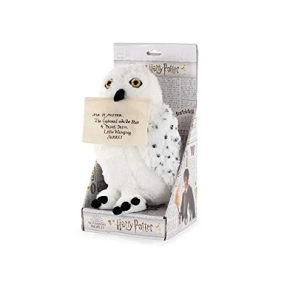 Afbeelding van Play by Harry Potter Pluche dier Hedwig Uil, wit, met magnetische envelop en display, 24 cm, superzachte kwaliteit