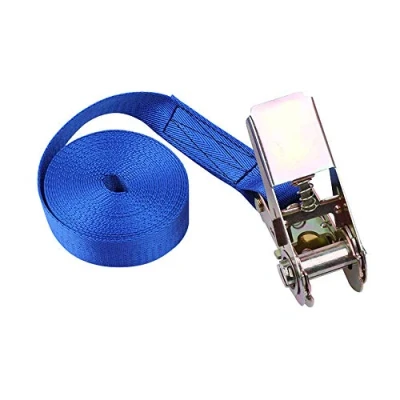 Afbeelding van 1 10 m spanband met metalen gesp, 6 kleuren, zeer sterke ratelriem, 819 kg, rood/geel/blauw/legergroen/zwart/grijs