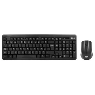 Afbeelding van Toetsenbord en muis OQO TR002 W Zwart Multicolour Qwerty Spaans