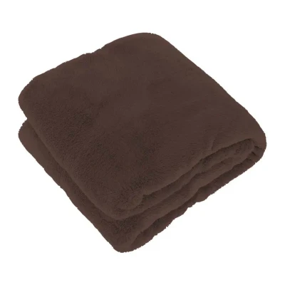 Afbeelding van Unique Living Justin Fleece polyester Plaid 150x200 cm Mahogany Brown