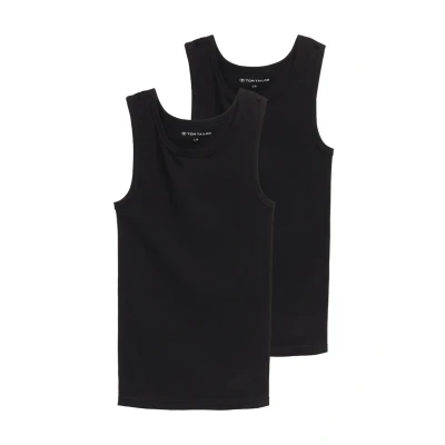 Afbeelding van TOM Tailor Garron 2PACK TANK Hemd, Heren, Maat: Small, Black