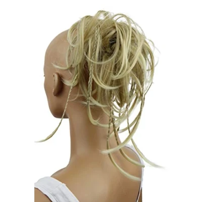 Afbeelding van PrettyShop XXL haarstrik, bruiloftskapsels, volume, rommelig, golvend, lichtblond, G4D
