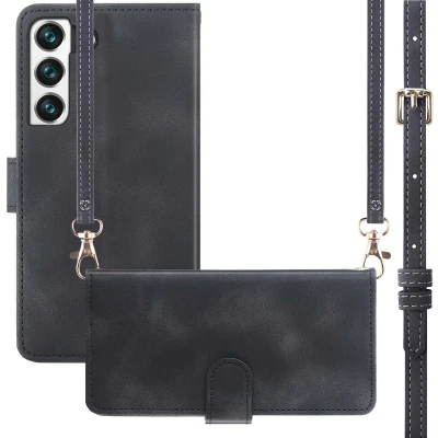 Afbeelding van imoshion Hoesje Geschikt voor Samsung Galaxy S21 FE met koord Bookcase Zwart