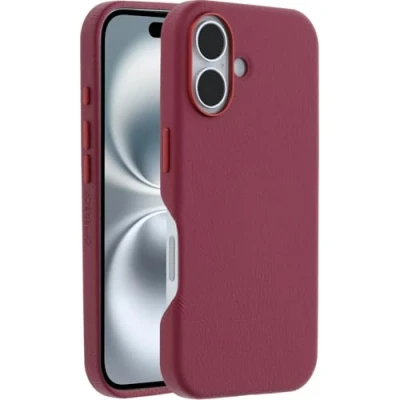 Image de OtterBox Symmetry Series Coque de protection pour téléphone portable compatibilité avec MagSafe cuir catus, polyuréthane baie baies cerises (rose) Apple iPhone 16