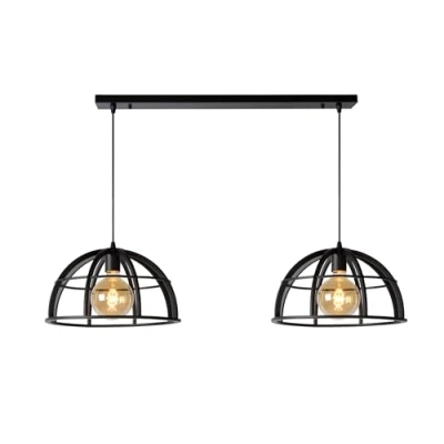 Afbeelding van Lucide DIKRA Hanglamp 2xE27 Zwart