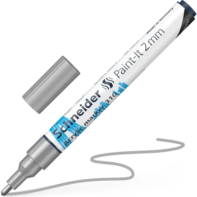 Afbeelding van Acryl Marker Schneider Paint it 310 2mm zilver