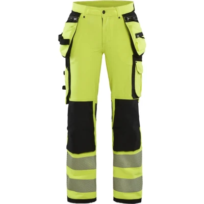 Afbeelding van Blaklader Dames High Vis 4 weg stretch werkbroek 7197 1642 Geel/Zwart C36