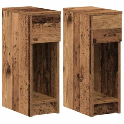 Afbeelding van vidaXL Nachtkastjes 2 st met lade 20x36x60 cm oud houtkleurig