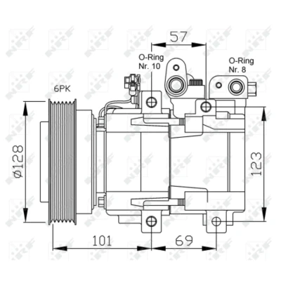 Afbeelding van Compressor, airconditioning NRF 32204