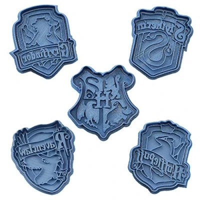 Afbeelding van Cuticuter Harry Potter uitsteekvormpjes, Hogwarts, blauw, 16 x 14 1,5 cm, 5 stuks