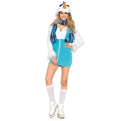 Afbeelding van Leg Avenue Cozy Snowman Olav Volwassen Size Kostuum, Wit, S (EUR 36 38) Dames