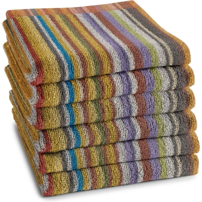 Afbeelding van DDDDD keukendoek Over the Rainbow 50x55cm Terra 6 stuks