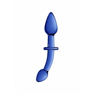Afbeelding van Chrystalino Glazen dildo Doubler Blauw